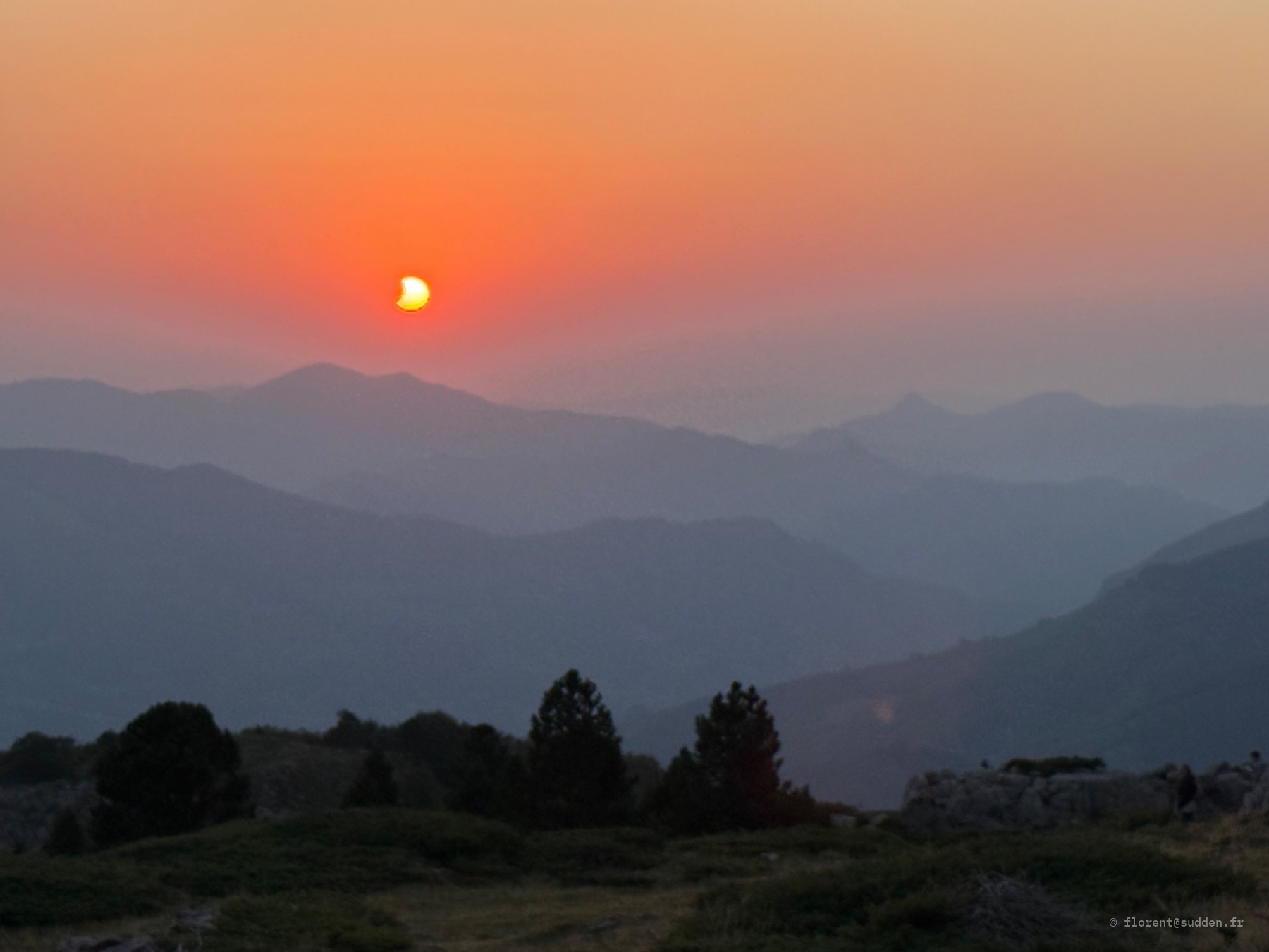 Coucher de soleil sur les Pyrénées