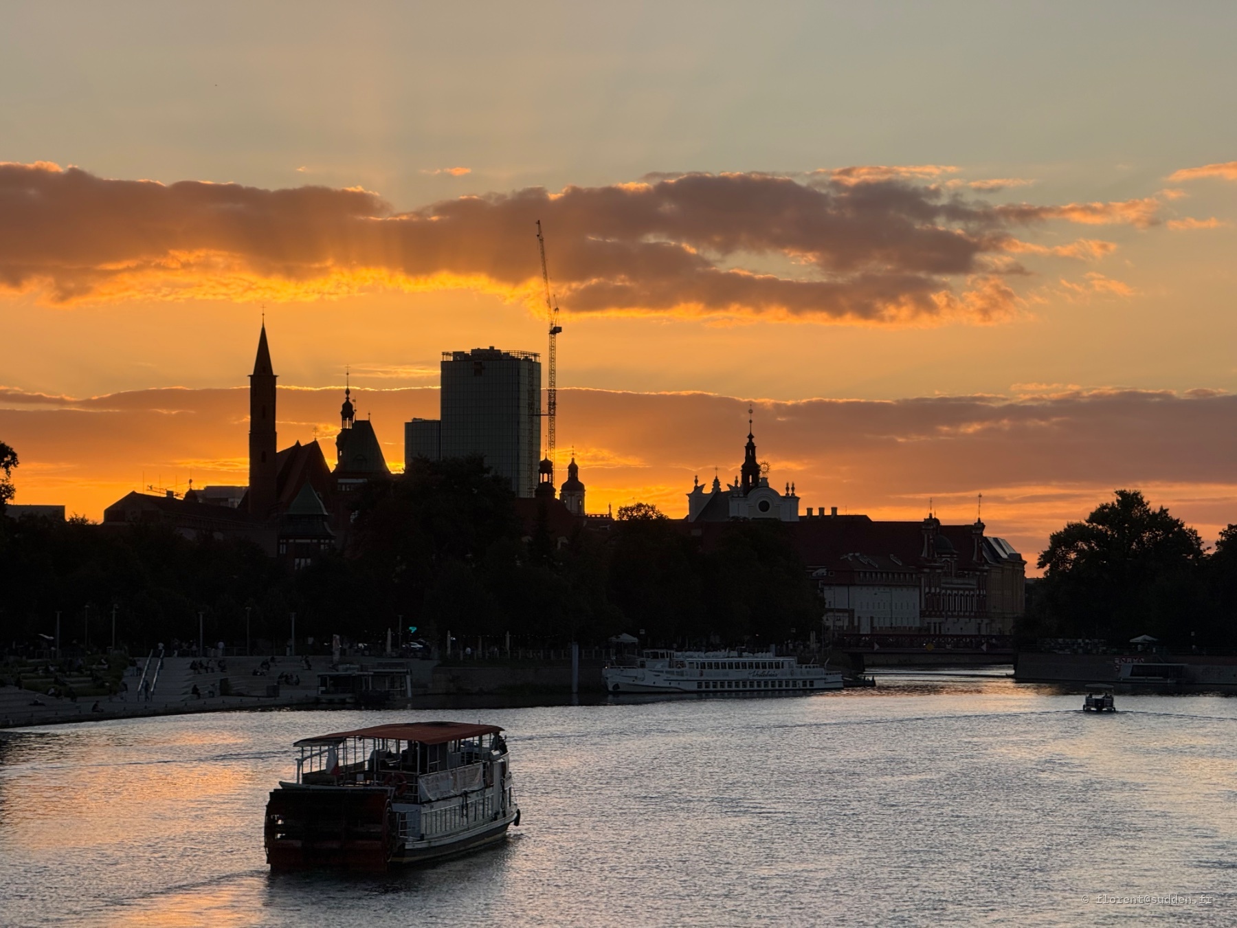 Wrocław au coucher de soleil