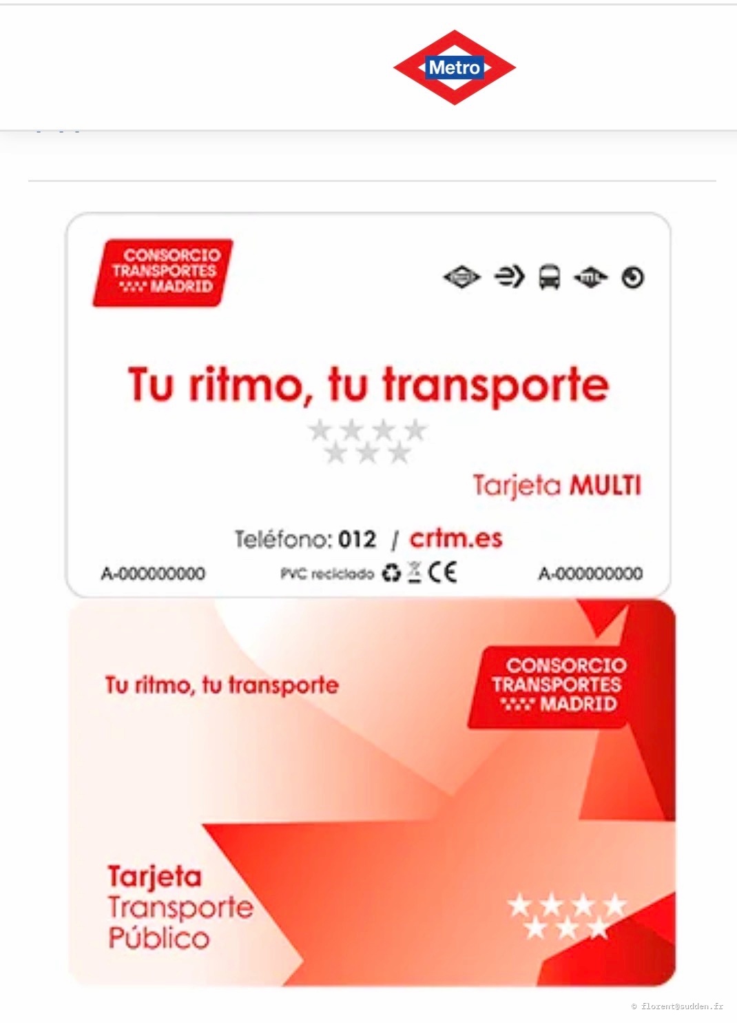 Tarjeta multi 12,80€