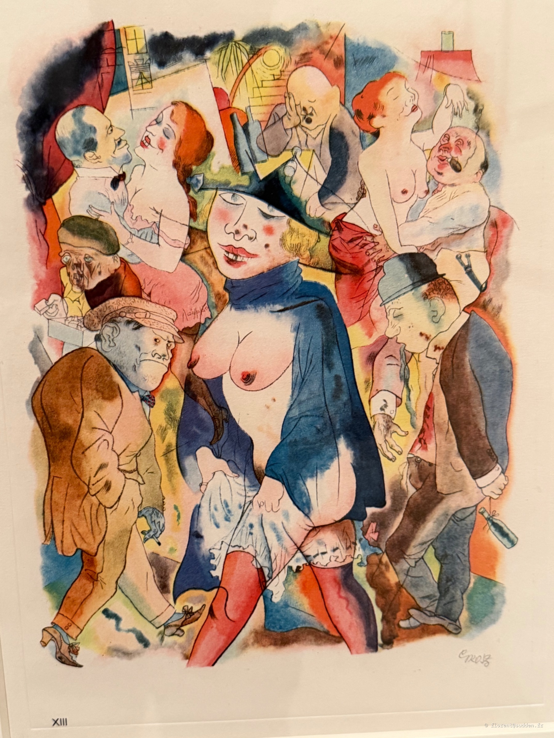 Illustration érotique vintage signée