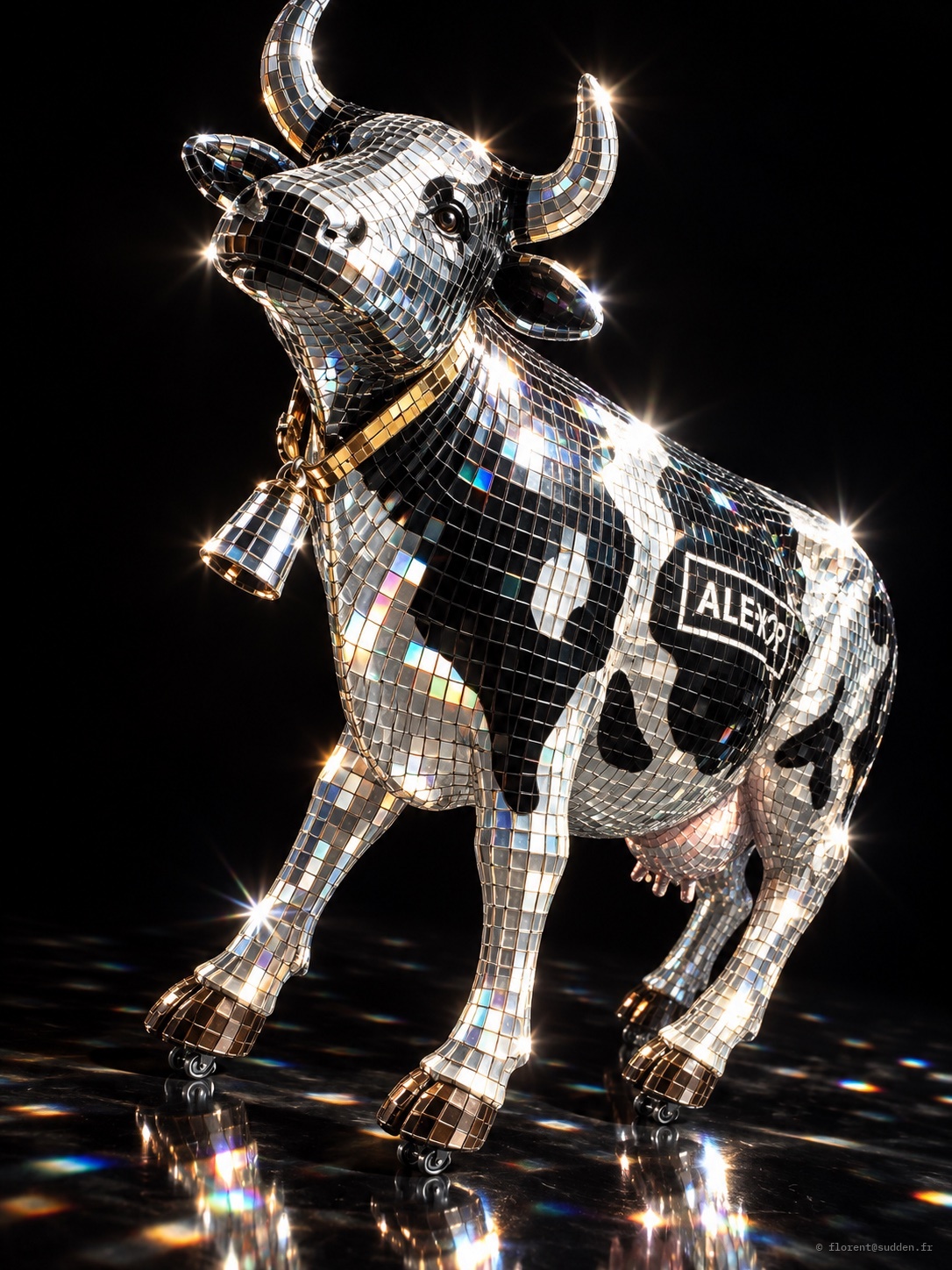 Sculpture disco cow Alemp, Madrid