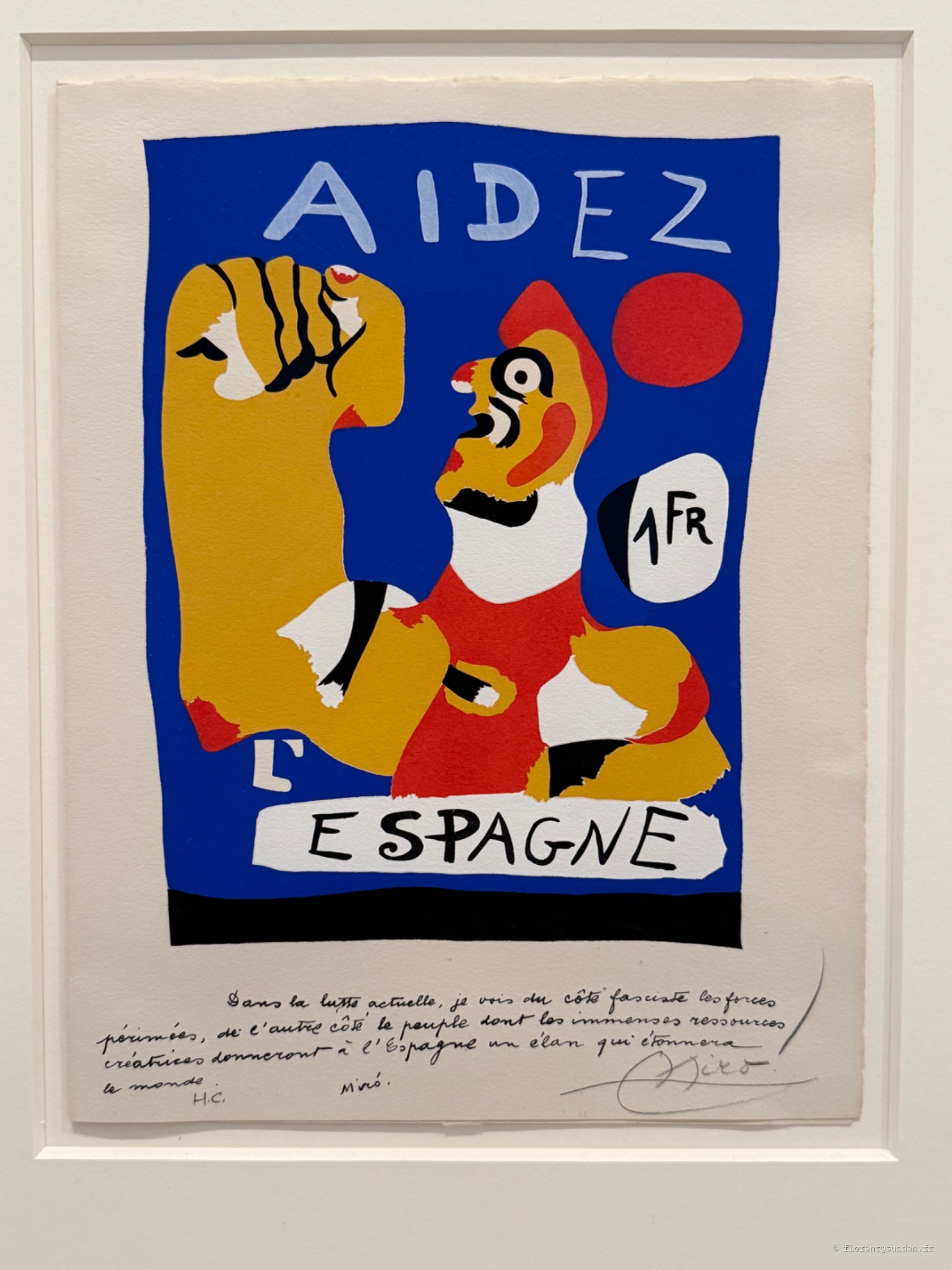 AIDEZ L'ESPAGNE (HELP SPAIN) Miró, Joan